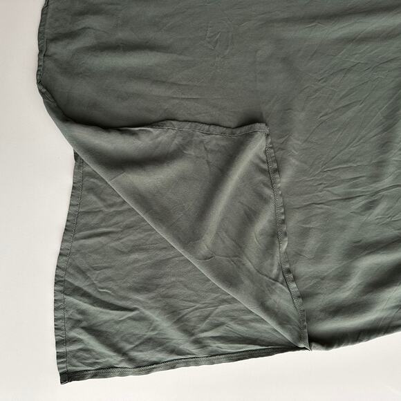 Tonle Recycled Material Lightweight V Neck Pockets Sleeveless Olive Dress XXL 2X - Picture 3 of 8